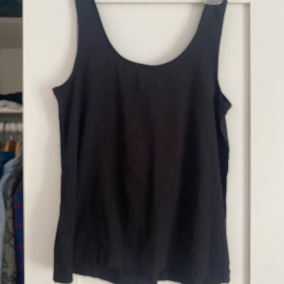 Tank Top - XS Black with Brown Buttons - Picture 2 of 2